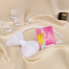 Ободок для волос «Школьница», бант блеск, белый - Фото 2