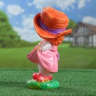 Садовая фигура "Девочка в шляпе" 12х14х30см - Фото 2