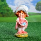 Садовая фигура "Девочка в шляпе" 12х14х30см - Фото 4