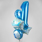 Букет из шаров "Первый день рождения малыша", фольга, набор 5 шт. - Фото 1