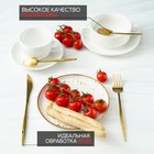 Набор столовых приборов из нержавеющей стали Magistro «Оску базис», 4 предмета, цвет золотой - Фото 4