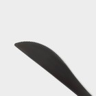 Столовые приборы Magistro «Фолк», 4 предмета, нержавеющая сталь, чёрные - Фото 3