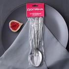 Набор ложек столовых из нержавеющей стали Доляна «Бабл», 20 см, 6 шт - Фото 4