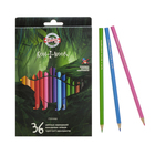 Карандаши Koh-I-Noor 3595 «Динозавр», 36 цветов, картонная упаковка - фото 2644315