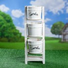 Кашпо "Трио" белое, 18*20*56 см - Фото 2