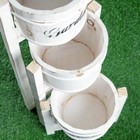 Кашпо "Трио" белое, 18*20*56 см - Фото 4