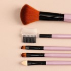 Набор кистей для макияжа «Soft», 5 предметов, цвет МИКС - Фото 4