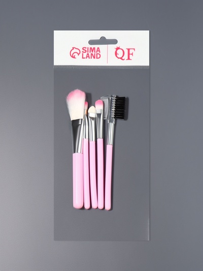 Набор кистей для макияжа COLOR POWER pink, 5 шт., розовый