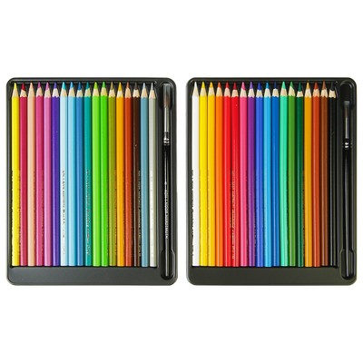 Карандаши цветные акварельные набор 36 цветов, Koh-I-Noor Mondeluz 3712 + точилка + кисть 2 шт.