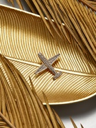 Брошь «Самолёт туристический», белая в золоте - Фото 2