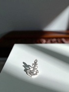 Брошь «Якорь» ретро, белая в чернёном серебре - Фото 4