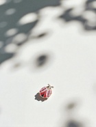 Брошь «Божья коровка» орнамент, цвет красный в золоте - фото 64524121