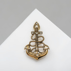 Брошь «Якорь» ретро, цвет белый в черненом золоте - Фото 2