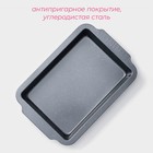 Противень Доляна «Прямоугольник. Элин», 40.5×27×4.5 см, антипригарное покрытие, серый - Фото 2