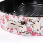 Форма для выпечки разъёмная Доляна «Букетик. Сердце», 23×7 см, антипригарное покрытие, цвет белый - фото 24738120