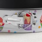 Набор форм для выпечки Доляна «Милый кондитер», 3 предмета: d=28/26/24×7 см, съёмное дно, антипригарное покрытие, цвет белый - Фото 3