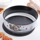 Набор форм для выпечки Доляна «Милый кондитер», 3 предмета: d=28/26/24×7 см, съёмное дно, антипригарное покрытие, цвет белый - Фото 7