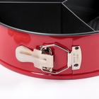 Форма для выпечки Доляна «Три начинки», 25×8,5 см, съёмное дно, антипригарное покрытие, цвет красный - фото 44459526