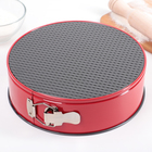 Форма для выпечки Доляна «Три начинки», 25×8,5 см, съёмное дно, антипригарное покрытие, цвет красный - фото 44459527