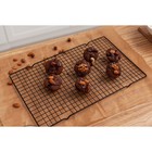 Решётка для глазирования и остывания кондитерских изделий KONFINETTA, 40×25×1.5 см, чёрная - Фото 9