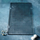 Решётка для глазирования и остывания кондитерских изделий KONFINETTA, 40×25×1,5 см, цвет чёрный - фото 4263698