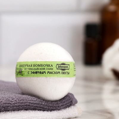 Бомбочка для ванн Добропаровъ из гималайской соли с эфирным маслом пихты, 110 г