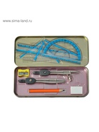 Набор чертежный Calligrata, 9 предметов, в металлическом пенале - Фото 2