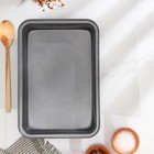 Противень Доляна «Прямоугольник. Жаклин», 31×21×6 см, антипригарное покрытие, цвет чёрный - Фото 2