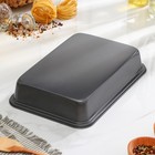 Противень Доляна «Прямоугольник. Жаклин», 31×21×6 см, антипригарное покрытие, цвет чёрный - Фото 3