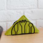 Салфетница Доляна «Столовые приборы»,13×3.5×8 см, чёрная - Фото 2