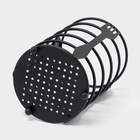 Сушилка для столовых приборов Доляна, 10.5×10.5×16 см, чёрная - Фото 4