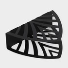 Салфетница Доляна «Пирамида»,12,5×4×9 см, цвет чёрный - фото 4263767