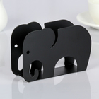 Салфетница «Слон», 14,5×4×9,5 см, цвет чёрный - Фото 1