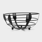 Фруктовница Доляна, 22×22×9.5 см, чёрная - Фото 3