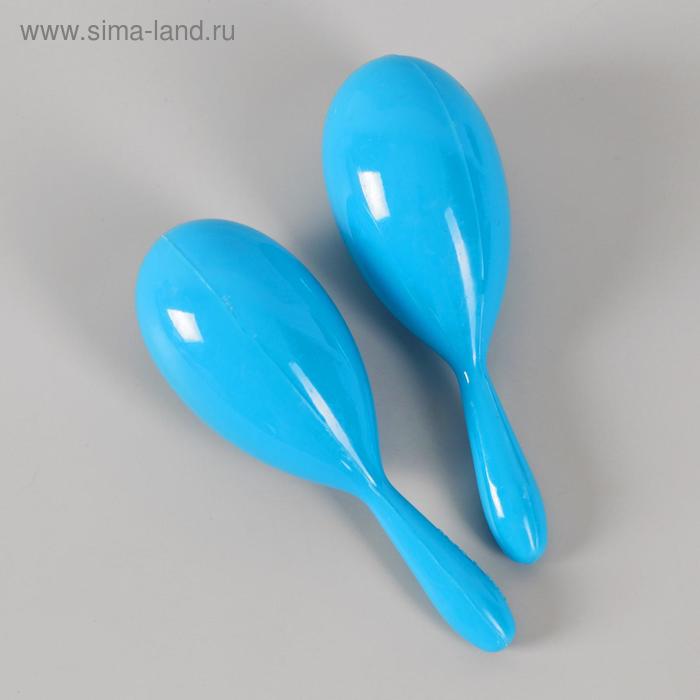 Детская музыкальная игрушка «Маракас», набор 2 шт., цвет синий - Фото 1