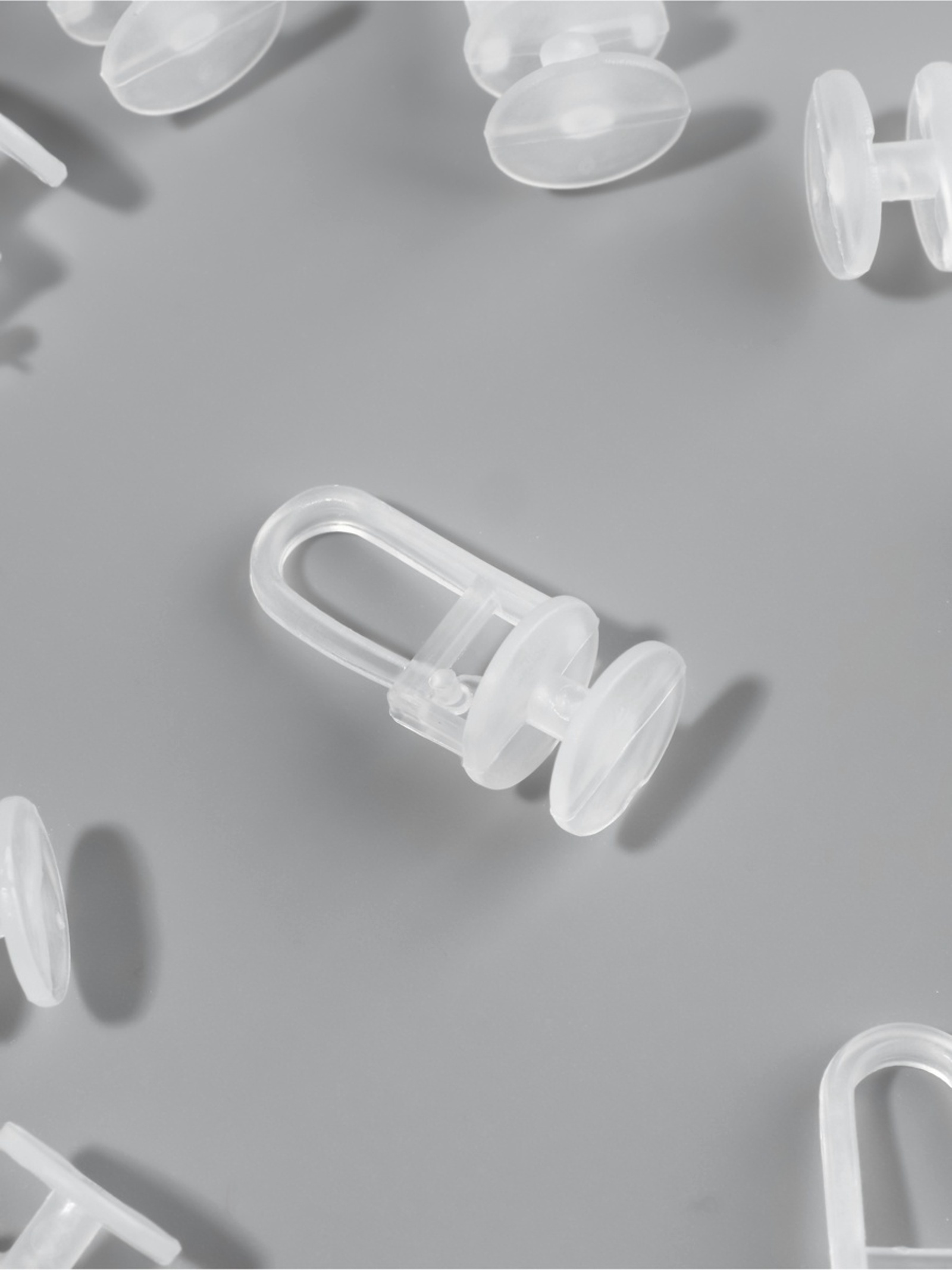 Крючок для штор, гвоздик с замком, d=12×25 мм, прозрачный (3579139