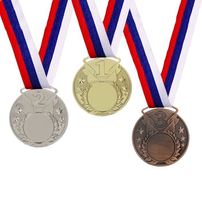 Медаль под нанесение, 2 место, серебро, d=5 см - фото 1906974540