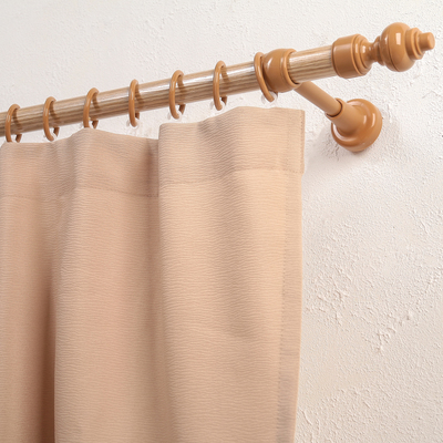 Карниз однорядный круглый 160 см, d=2,8 см, с пластиковыми элементами, цвет дуб