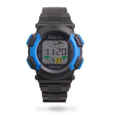 Часы наручные электронные «Космос», ремешок силикон, чёрные