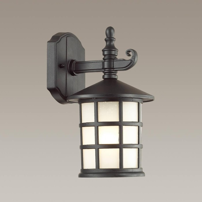 Уличный настенный светильник HOUSE, 1x60Вт, E27, IP44, цвет чёрный - фото 1884899859