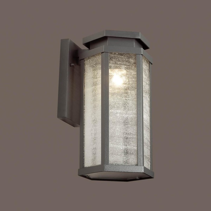 Уличный настенный светильник GINO, 1x100Вт, E27, IP44, цвет серый - фото 1911342116