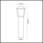 Уличный светильник 110 см TAKO, 1x100Вт, E27, IP44, цвет серый - Фото 3