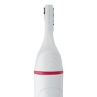 Триммер Luazon LEP-08, для тела/лица, 2 насадки, 1хAA (не в комплекте), бело-розовый - Фото 4