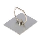 Держатель-подставка с кольцом для телефона LuazON, в форме квадрата, серебристый - Фото 1