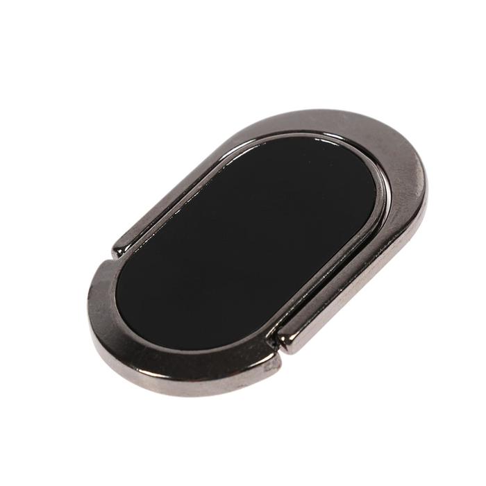Держатель-подставка с кольцом для телефона Luazon, металлическая основа, чёрный - фото 51475424