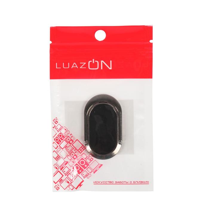 Держатель-подставка с кольцом для телефона Luazon, металлическая основа, чёрный - фото 51475426