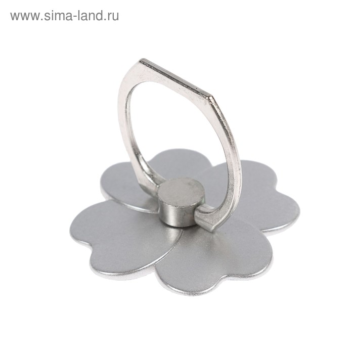 Держатель-подставка с кольцом для телефона LuazON, в форме цветка, светло-серый - Фото 1