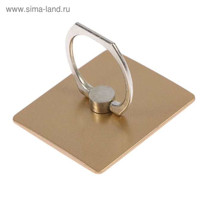 Держатель-подставка с кольцом для телефона LuazON, в форме квадрата, цвет золото - Фото 1