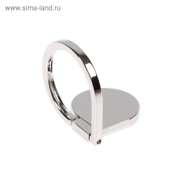 Держатель-подставка с кольцом для телефона LuazON, в форме капли воды, серебристый - Фото 1