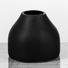 Ваза керамическая "Кемер", настольная, матовая, чёрная, 9 см - Фото 1